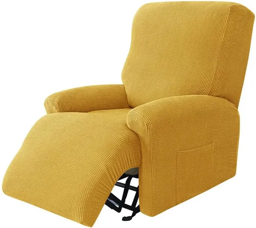 Miniatura 10 de LazyBoy - Funda de sofá reclinable jacquard, fundas elásticas antideslizantes para sillas reclinables, 4 piezas, protector de muebles para sillón