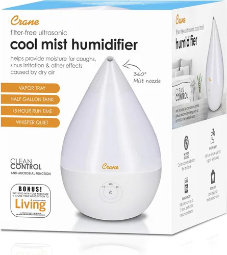 Miniatura 8 de Crane Humidificador ultrasónico de neblina fría , Blanco, TV209644, 19watts, 230 volts