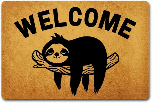 Miniatura 9 de Divertida alfombra de bienvenida para entrada de interior y porche, diseño de pingüinos de bienvenida, diseño de animales, tapete para decoración