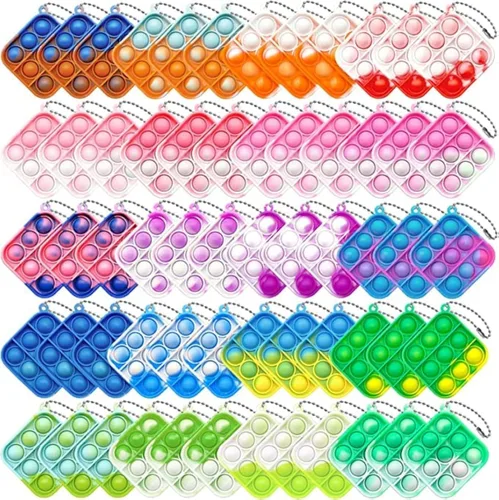 Miniatura 8 de Paquete de 24 huevos de Pascua precargados con mini llavero Pop Fidget, huevos de Pascua rellenos para niños y niñas, cesta de Pascua, regalos