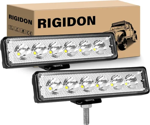 Miniatura 8 de RIGIDON 4 luces antiniebla LED de 18 W, mini spot LED luz de trabajo de una sola fila conducción todoterreno para camioneta ATV UTV 4X4WD carretilla