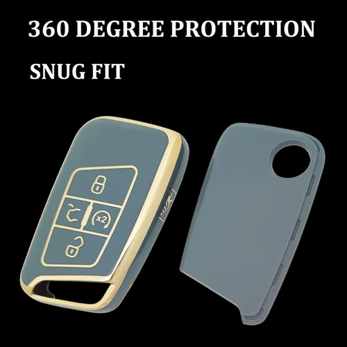 Miniatura 4 de Funda protectora de TPU para llavero compatible con VW Atlas Tiguan Taos Passat Jetta Beetle Golf MK6 Polo llave inteligente Azul