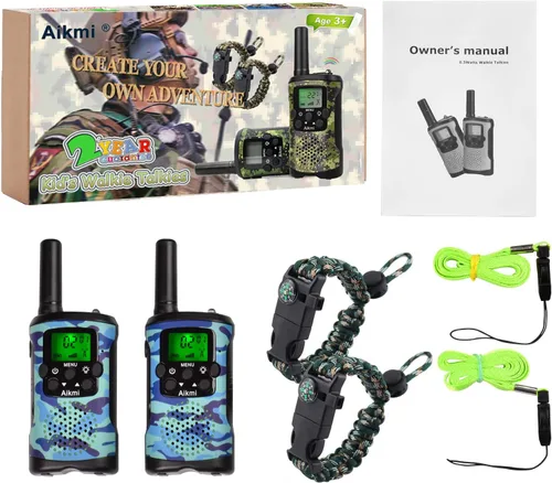 Miniatura 7 de Aikmi - Walkie Talkies para niños, de 22 canales de radio, 2 vías y 3 millas de alcance. Walkie Talkies de juguete duraderos, el mejor regalo
