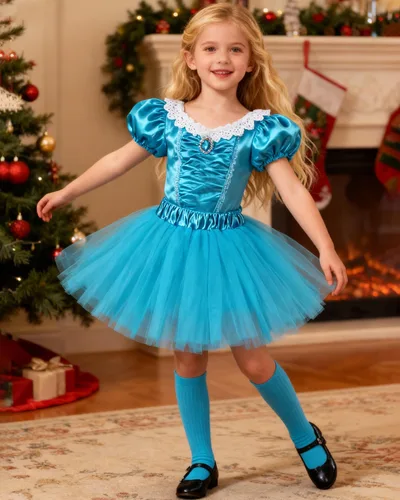 Miniatura 87 de Century Star Tutú de 4 capas para niñas pequeñas, faldas de ballet de tul para baile de princesa, esponjoso, para fiestas de cumpleaños de 2 a 8 años