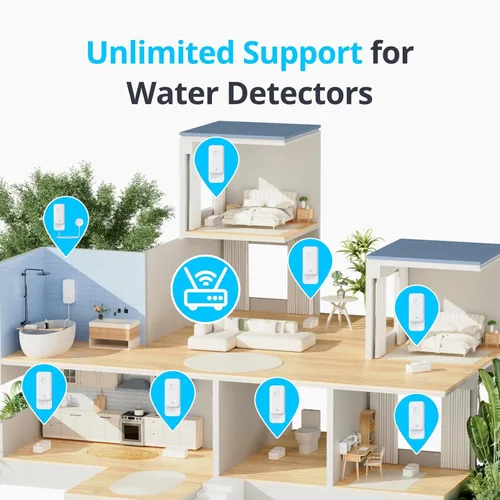 Miniatura 5 de SwitchBot Sensor de agua WiFi, detector inteligente de fugas de agua, alertas ajustables de 100 dB y alertas de aplicaciones, impermeable IP67