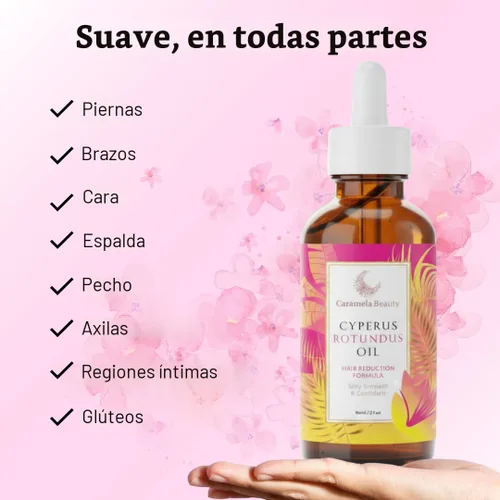 Miniatura 3 de Aceite de Cyperus Rotundus Natural Caramela Beauty - 60ml de Aceite Natural de Cyperus Rotundus para Depilación, Hidratante y Calmante, Aceite