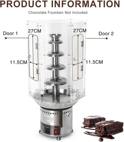 Miniatura 4 de Cubierta de fondue de chocolate comercial, cubierta grande de 4 a 7 niveles, cubierta de máquina de cascada de chocolate, cubierta de torre
