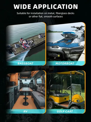 Miniatura 9 de Focean Piso de etilvinilacetato para lancha, cubierta, piso marino de camuflaje, tapete autoadhesivo para lancha a motor, caravana, yate, kayak