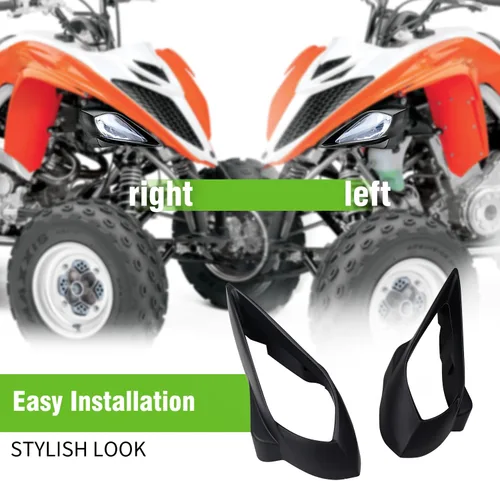 Miniatura 6 de Fundas para faros delanteros izquierdo y derecho compatibles con Yamaha Raptor 700 250 350, YFZ 450 YFZ450R YFZ450X, Wolverine 350 450, accesorios