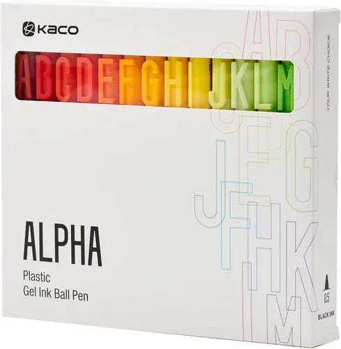Kaco 26 bolígrafos de gel, tinta negra, punta fina de 0.020 in, secado rápido, escritura suave, suministros de oficina estéticos (juego de 26 piezas)