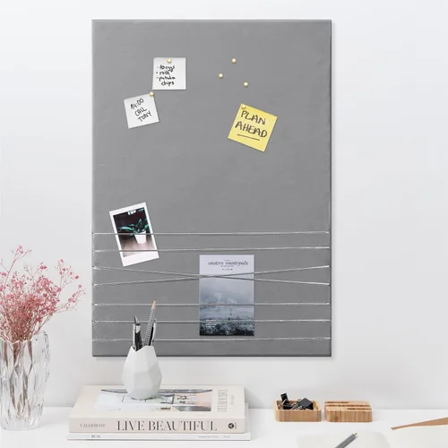 Miniatura 13 de Navaris Tablón de anuncios de tela, 12 x 17 pulgadas, tablero de memoria de terciopelo para pared para mostrar collages de fotos, imágenes, notas