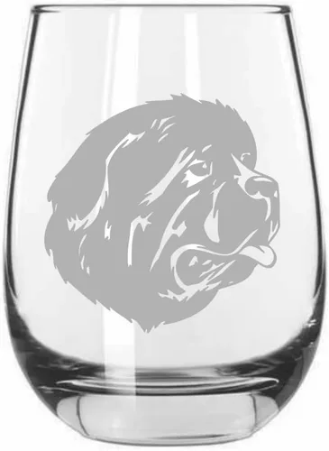 Miniatura 167 de Sakhalin Husky Dog - Copa de vino grabada personalizada de 15.25 onzas sin tallo