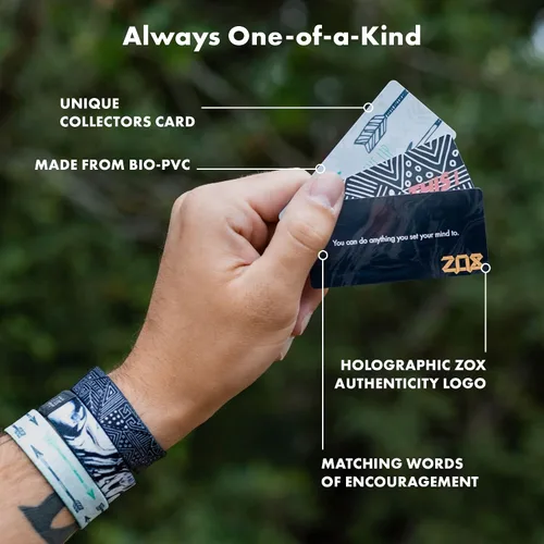Miniatura 4 de ZOX Pulseras banda elástica con afirmaciones motivacionales y hermosas obras de arte, gran regalo para hombres, mujeres y niños