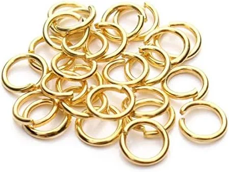 Miniatura 3 de Aeyistry 100 conectores de anillos abiertos para aretes, pulseras, collares, cadenas, joyas (0.394 pulgadas, dorado)