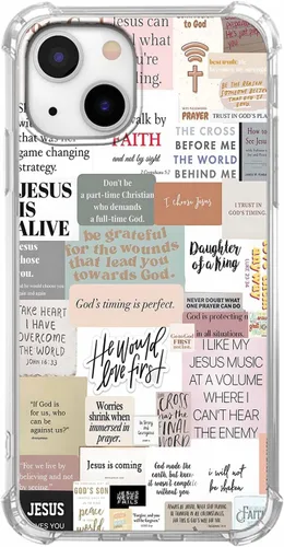 Miniatura 82 de Funda para Celular con Versículos de la Biblia, Colocación de Citas Cristianas de Jesús, Diseño Collage, Funda Protectora Suave de TPU de Moda