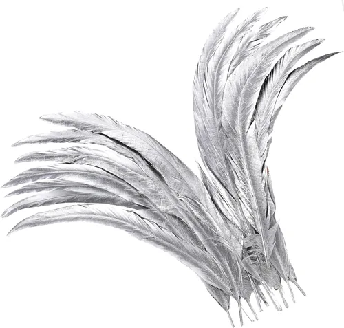 Miniatura 31 de Holmgren Plumas de Cola de Gallo Color Blanco Hueso - 60 piezas Plumas de Cola de Gallo Grandes de 12-14 pulgadas al Por Mayor para Manualidades
