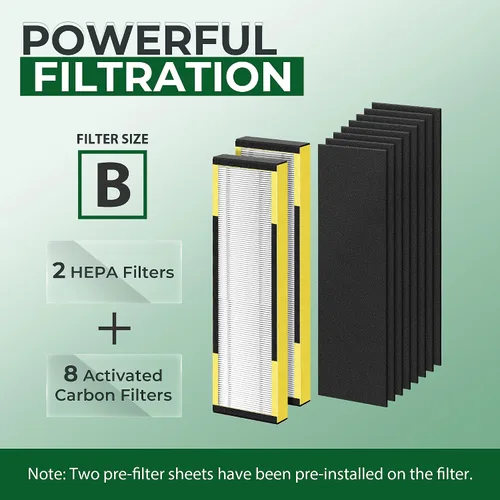 Miniatura 5 de CHIVALZ FLT4825 Filtro B de repuesto para filtro de repuesto FLT4825 HEPA, compatible con purificador de aire AC4825 AC4300 AC4800 AC4900 AC4850, 2