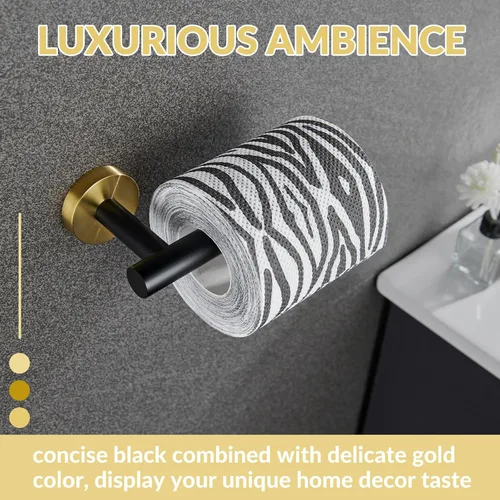 Miniatura 3 de Portarrollos para papel higiénico, APLusee colgador de acero inoxidable de medio abierto redondo, almacenamiento de pared para baño o cocina