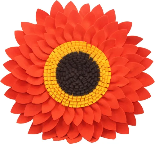 Miniatura 22 de Almohada de flores – Almohadas decorativas de girasol – Almohada redonda de margaritas de flores 3D – Almohada redonda de acento de girasol – Soleado