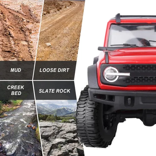 Miniatura 5 de Neumáticos de barro de caucho blando Hobbypark SCX24 1.0 Rock Crawler para 1/18 TRX4M 1/24 RC Crawler Axial SCX24 FMS FCX24 Enduro24 T1014 60x22mm