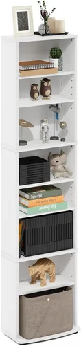 Miniatura 13 de FURINNO JAYA Torre de almacenamiento multimedia de 6 niveles, Espresso