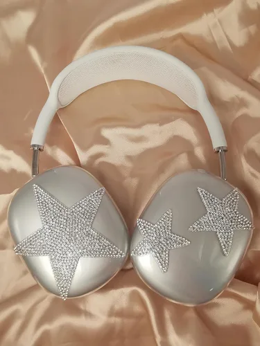 Miniatura 23 de MORWLAT Funda para AirPods Max con Diamantes de Imitación Brillantes Estrellas, Fundas Suaves Bonitas Transparentes y Brillantes para Mujeres