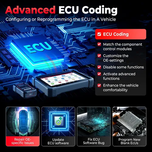Miniatura 5 de Launch Scanner X431 1MM* Plus Car Tool with X-PROG3 (Valued $800), Engine/Gearbox ECU Clé, All-in-One Diagnostic Tool, ECU Coding as PAD, 39+