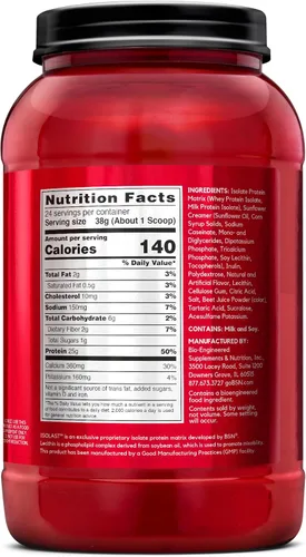 Miniatura 8 de BSN SYNTHA-6 - Proteína aislada en polvo, proteína de fresa en polvo con aislado de proteína de suero, aislado de proteína de leche, sabor: batido
