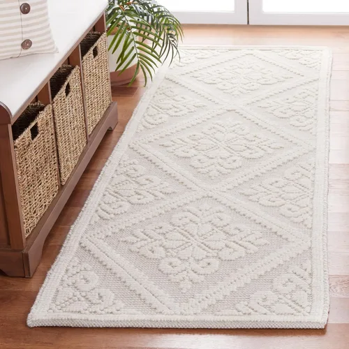 Miniatura 12 de SAFAVIEH Vermont Collection - Alfombra decorativa de 2 pies 3 pulgadas x 4 pies, color marfil, lana hecha a mano, ideal para zonas de alto tráfico