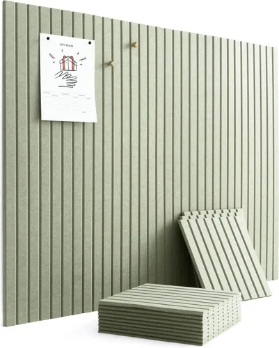 Miniatura 18 de VIVELDA Azulejos de fieltro para tablón de anuncios de 48 x 36 pulgadas, paquete de 12 tableros de corcho alternativos, certificado OEKO-TEX