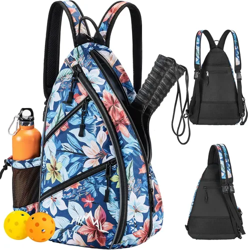 Himal - Bolsa de pickleball ajustable, tenis, bolsa de raqueta, mochila de pickleball con soporte para botella de agua para hombres