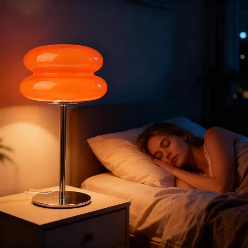 Miniatura 7 de Lámpara de hongo para dormitorio, lámpara medieval moderna de mesita de noche para mesitas de noche, lámparas pequeñas regulables vintage, lindas