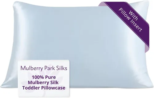 Miniatura 22 de Mulberry Park 19 Momme Funda de almohada de seda para niños y niños pequeños, evita la cabeza de cama y el encrespamiento, suave con la piel