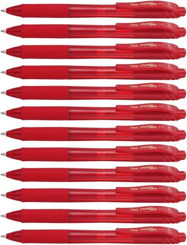 Miniatura 8 de Pentel EnerGel-X - Lapicera de gel líquido retráctil, punta de 0,7 mm de metal, trazo medio, 3 unidades, Verde