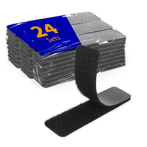 Miniatura 20 de 160 unidades (80 pares) puntos autoadhesivos de 0.98 pulgadas de diámetro, blanco, puntos de gancho y bucle, monedas adhesivas para escuela, aula