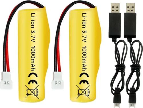 2 unids 3.7 V 1000 mAh batería de litio y 2 unids cargador USB para SYMA Q9 H126 H131 H118 RH701 Control remoto juguete de alta velocidad barco de