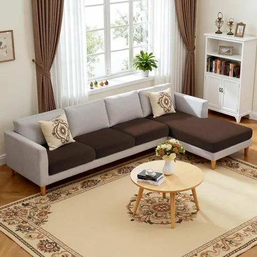Miniatura 89 de Hokway Fundas de cojín elásticas para sofá Fundas de cojín para sofá Fundas de cojín de asiento de sofá Funda protectora de cojín(Chocolate, Mediano)