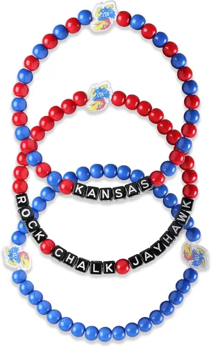 Miniatura 55 de FOCO NCAA unisex-adulto Paquete de 3 Pulseras de la Amistad con Cuentas con Logotipo de Equipo Universitario de la NCAA Oficialmente Licenciadas