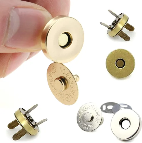 Miniatura 5 de MYUBWTF Juego de 20 broches magnéticos con cierre de botón, cierre magnético de 3/4 pulgadas, kit de reemplazo de botón magnético para costura, Plata