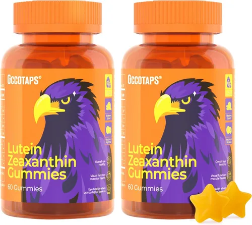 Miniatura 11 de Gomitas de vitaminas oculares de luteína y zeaxantina para la salud diaria de los ojos, 20 mg de luteína, sin azúcar, gomita de alta potencia