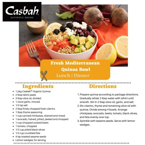 Miniatura 5 de Casbah Quinoa, grano entero, orgánico, 7 onzas (paquete de 6), súper grano, perfecto para hacer guarniciones fáciles y sabrosas, vegano y vegetariano