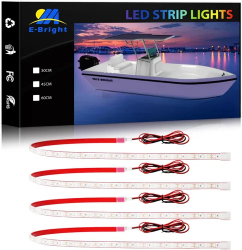 Miniatura 8 de Tira de Luz LED Azul Marino para Barco, Iluminación de Cortesía para Pesca Nocturna en Cubierta y Cabina para Pontón Jon Boat, Kayak, Motor, Bass 4