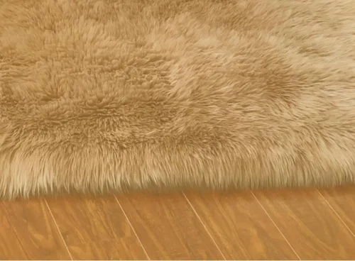 Miniatura 4 de LAMBZY Alfombra rectangular de piel de oveja sintética, súper suave, hipoalergénica, de felpa, lujosa alfombra de felpa sedosa para dormitorios