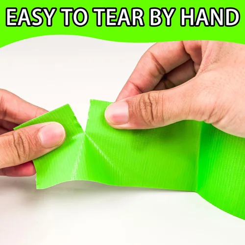 Miniatura 3 de COSIMIXO Paquete de 5 cintas adhesivas verdes resistentes, 2 pulgadas x 30 yardas, fuerte, flexible, sin residuos, para todo tipo de clima