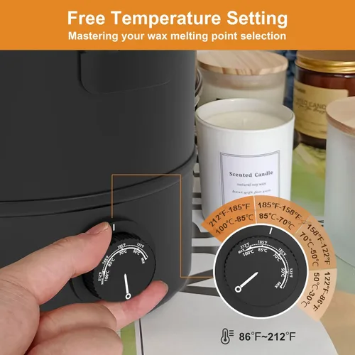 Miniatura 6 de Leerie Derretidor de cera de 16 libras para hacer velas, olla eléctrica grande de cera L8, kit de fabricación de velas de cera de soja para el hogar