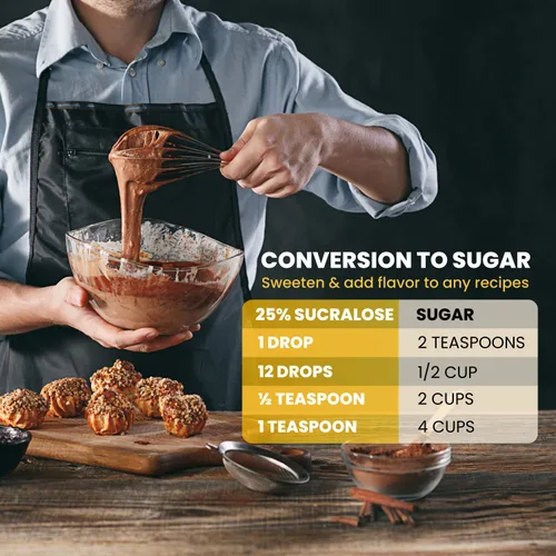Miniatura 6 de Edulcorante líquido concentrado de sucralosa, alternativa al 25% de azúcar concentrada, 16 onzas a granel para bebidas, alimentos y pasteles, cero