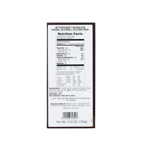 Miniatura 2 de Venchi - 85% Barra de chocolate extra oscuro, 3.52 onzas - Mezclas de cacao fino - Sin gluten - Vegano (paquete de 2)