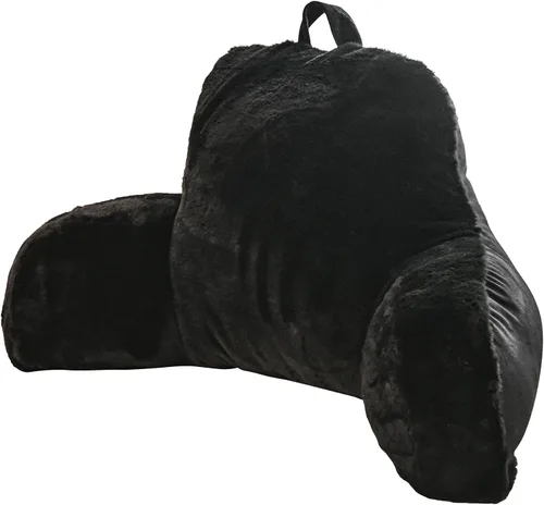 Miniatura 22 de Aimuan Almohada de lectura para descansar en la cama, almohada grande para adultos con respaldo y brazos para sentarse en la cama, cojín inclinado