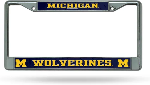 Miniatura 26 de Rico Industries NCAA Premium 12" x 6" Chrome Frame with Plastic Inserts - Car/Truck/SUV Automobile Accessory