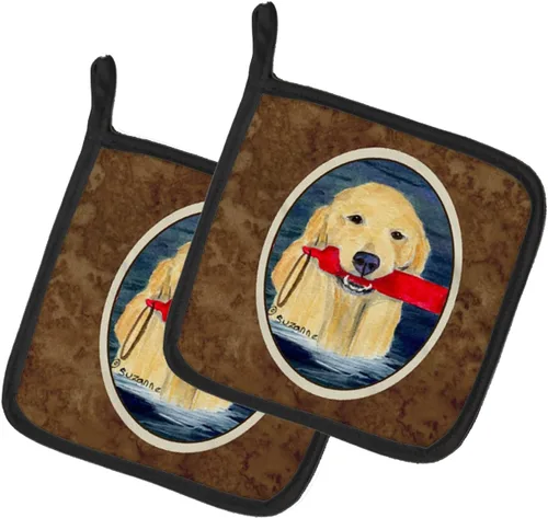 Miniatura 194 de Caroline's Treasures SS8617PTHD - Juego de soportes para ollas de cocina resistentes al calor, almohadillas calientes para horno para cocinar, Husky